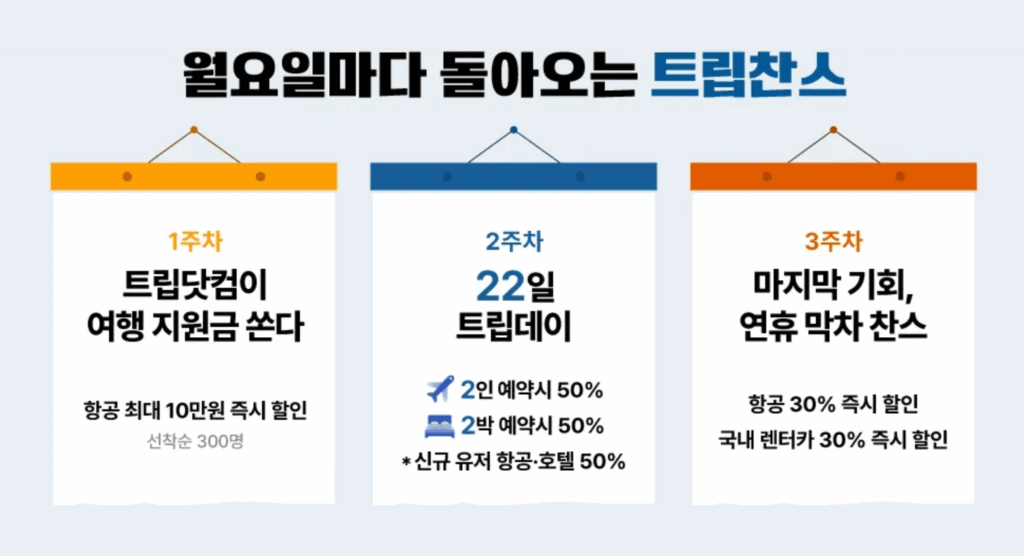 여행 티켓을 잡아라 트립찬스 이미지
