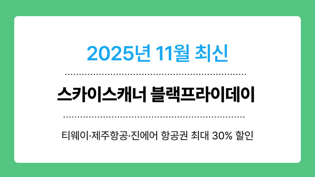 스카이스캐너 블랙프라이데이 이미지