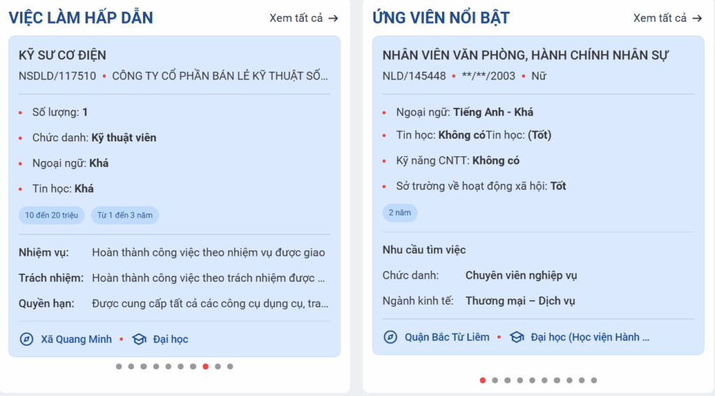 베트남 구인구직 사이트 이미지