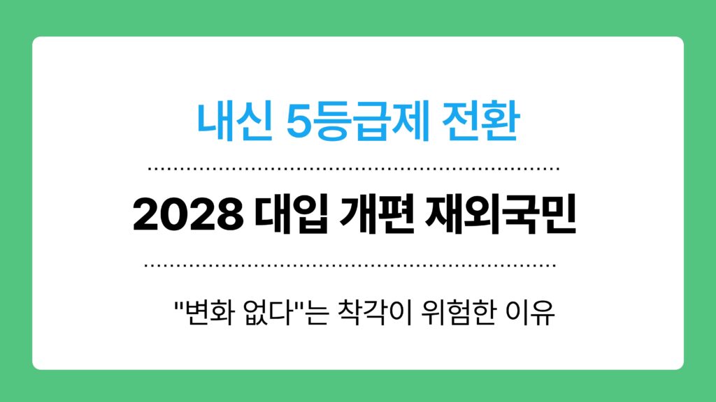 2028 대입 개편 재외국민 이미지
