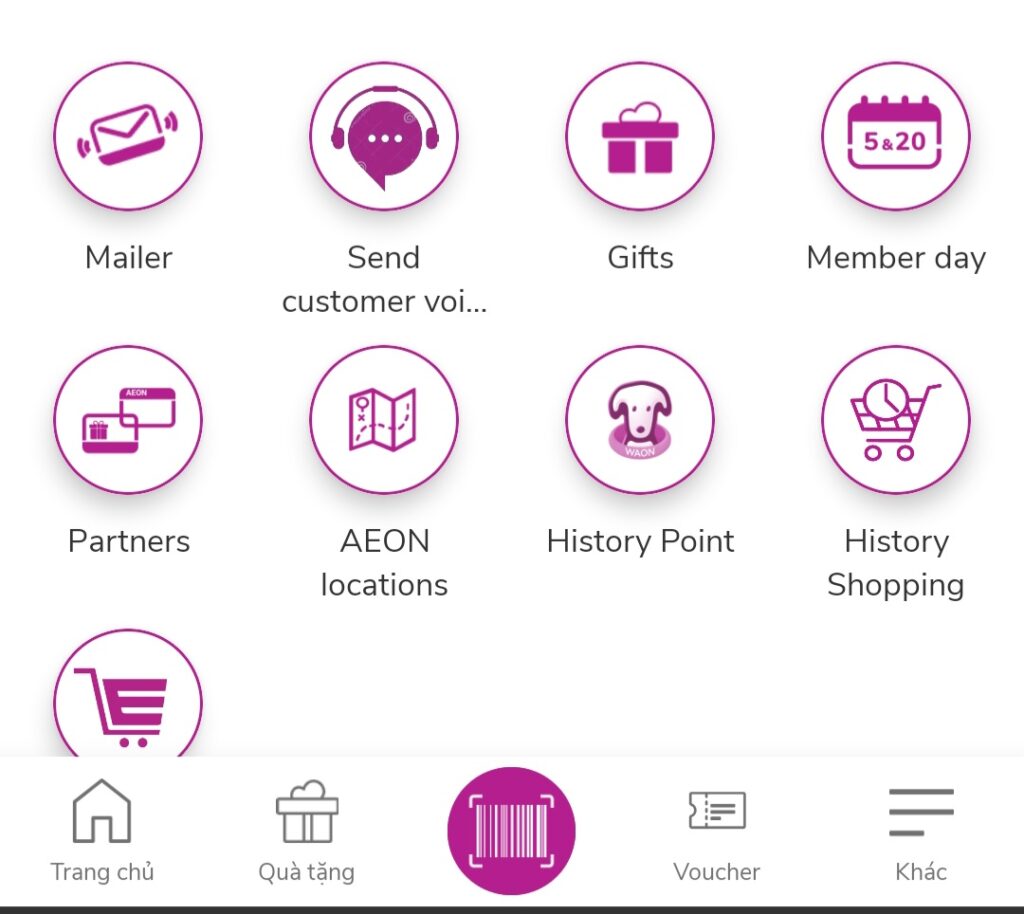 AEON Vietnam 앱 이미지