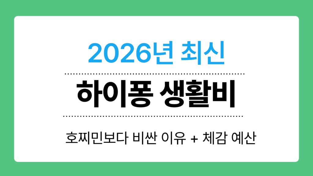 하이퐁 생활비 이미지